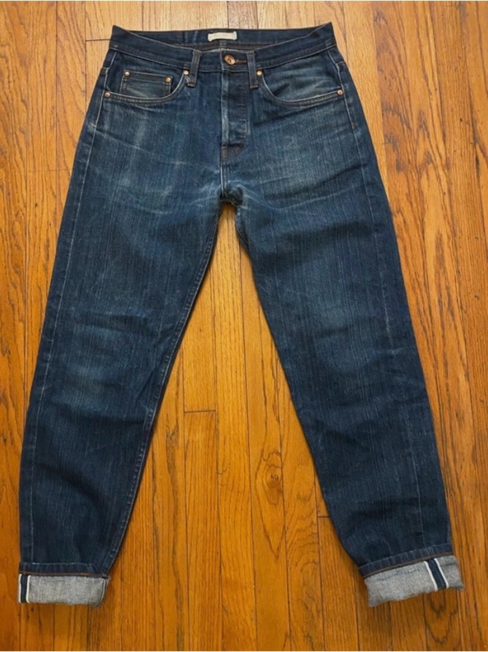 The Unbranded Brand UB601 Relaxed Tapered Selvedge Jeans 30x29 14.5oz Orig.  $99